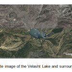 Figure 2: Satellite image of the Velasht Lake and surrounding mountains