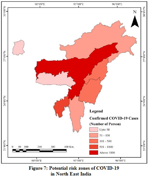 AHP and GIS-based Risk Zonation of COVID-19 in North East India